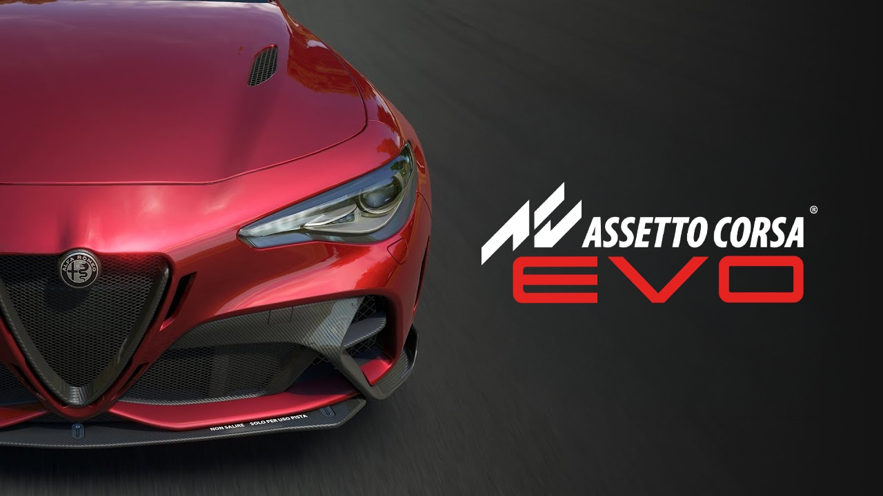 Assetto Corsa Evo Steam cover image displaying Alfa Romeo Giulia Quadrifoglio
